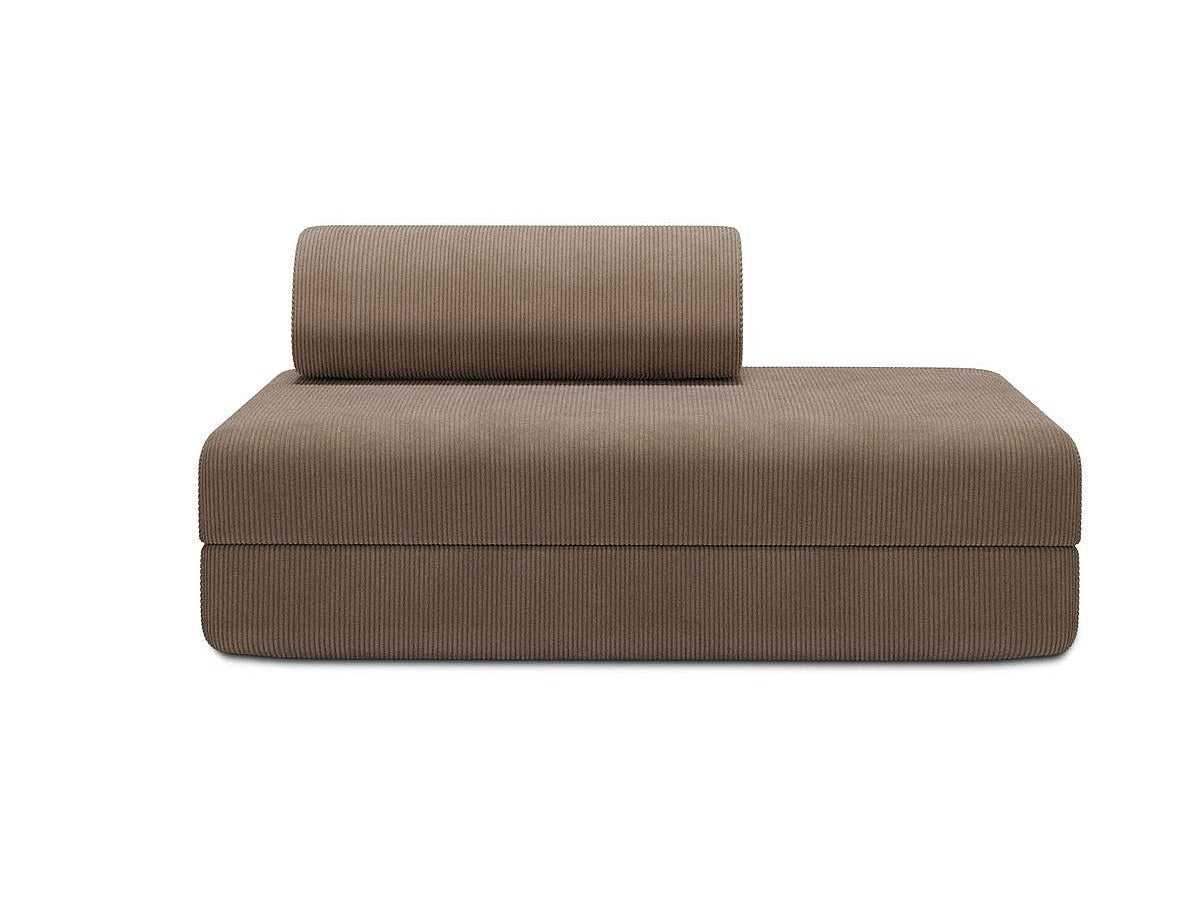 Canapé modulable convertible 2 places taupe velours