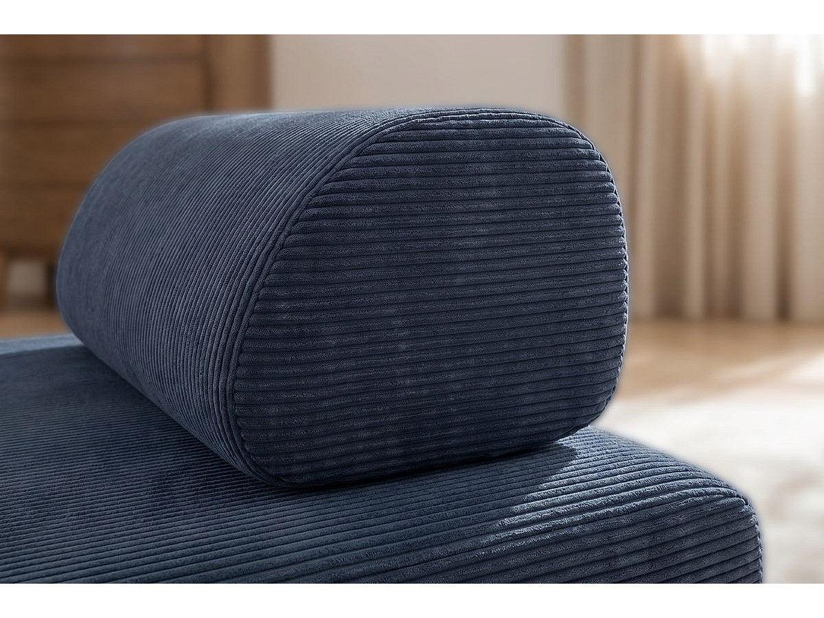 Canapé modulable convertible 2 places bleu velours