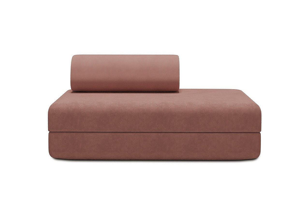 Canapé modulable convertible 2 places rose velours