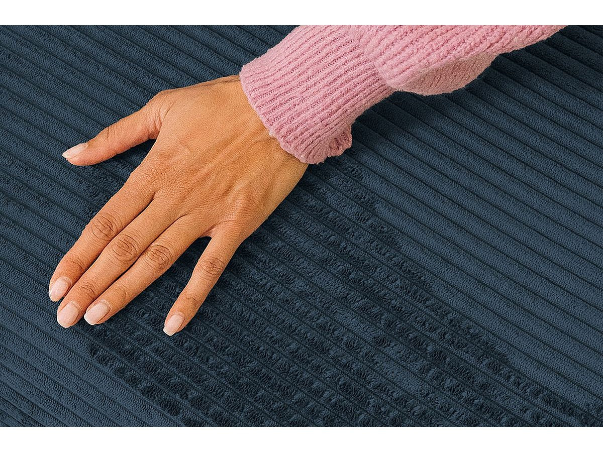 Canapé modulable convertible 2 places bleu velours