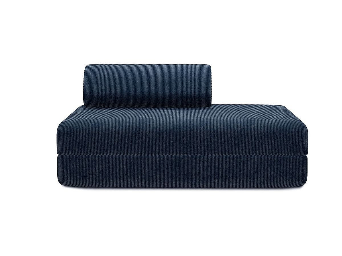 Canapé modulable convertible 2 places bleu velours