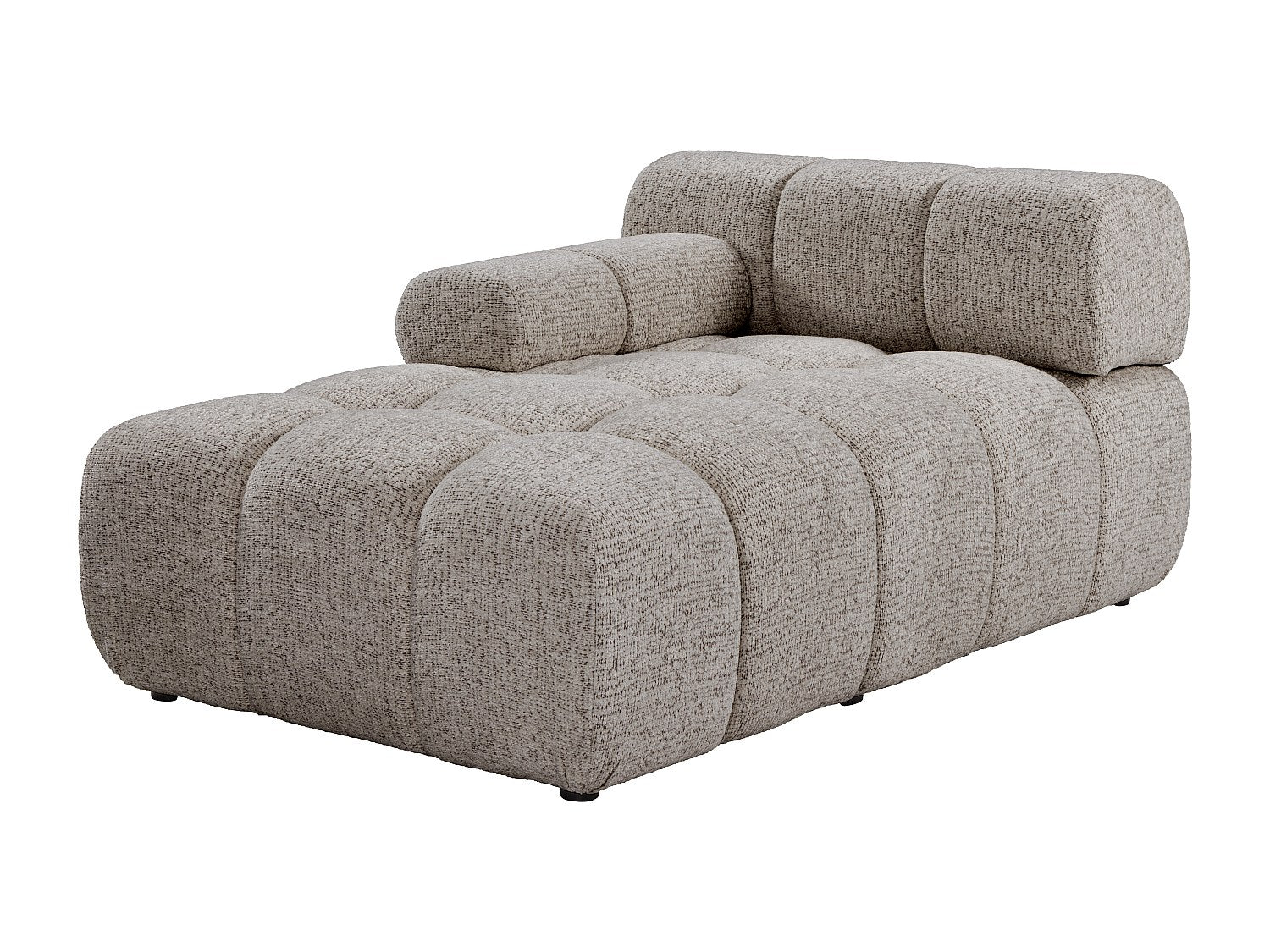 Canapé modulable panoramique taupe tissu