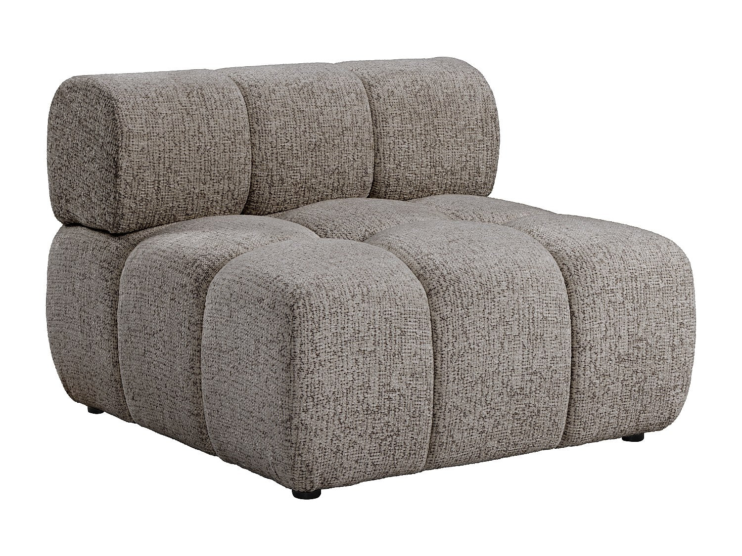 Canapé modulable 4 places taupe tissu