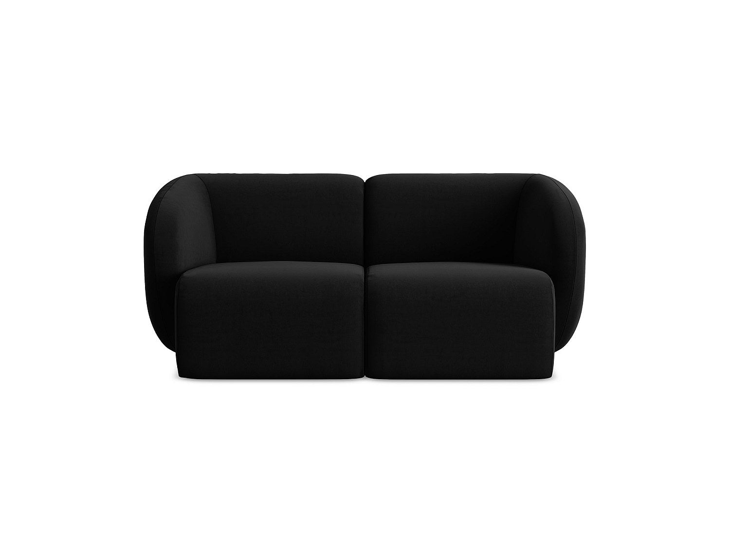 Canapé modulable 2 places noir tissu