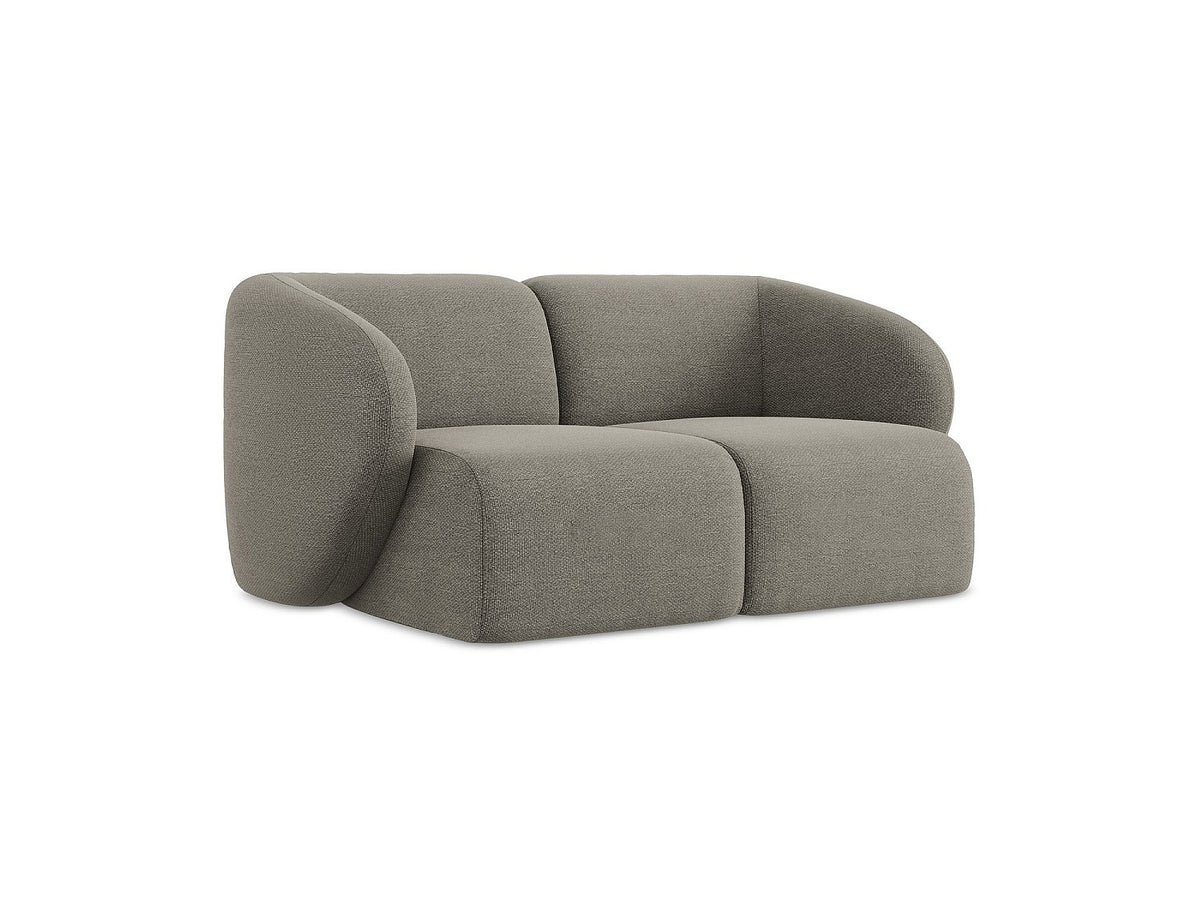 Canapé modulable 2 places gris tissu