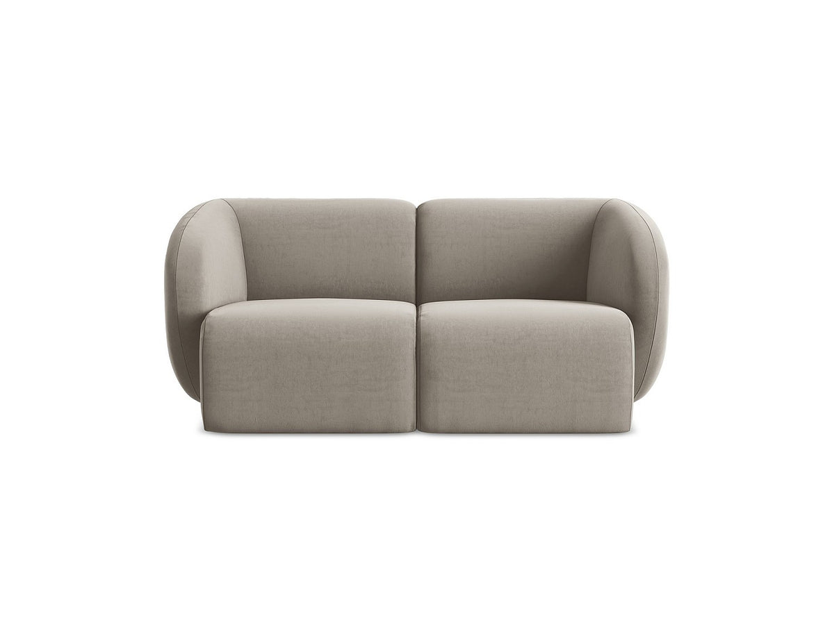 Canapé modulable 2 places taupe tissu