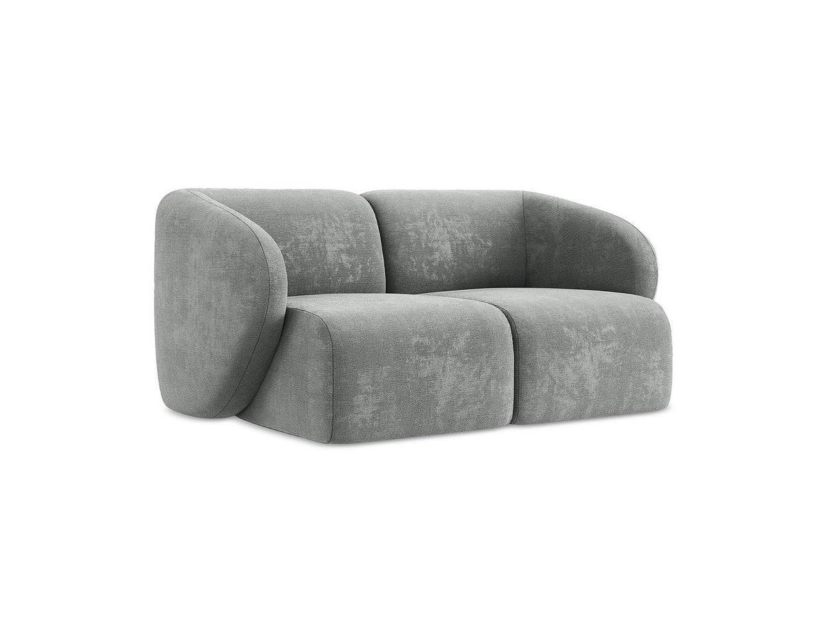 Canapé modulable 2 places gris tissu