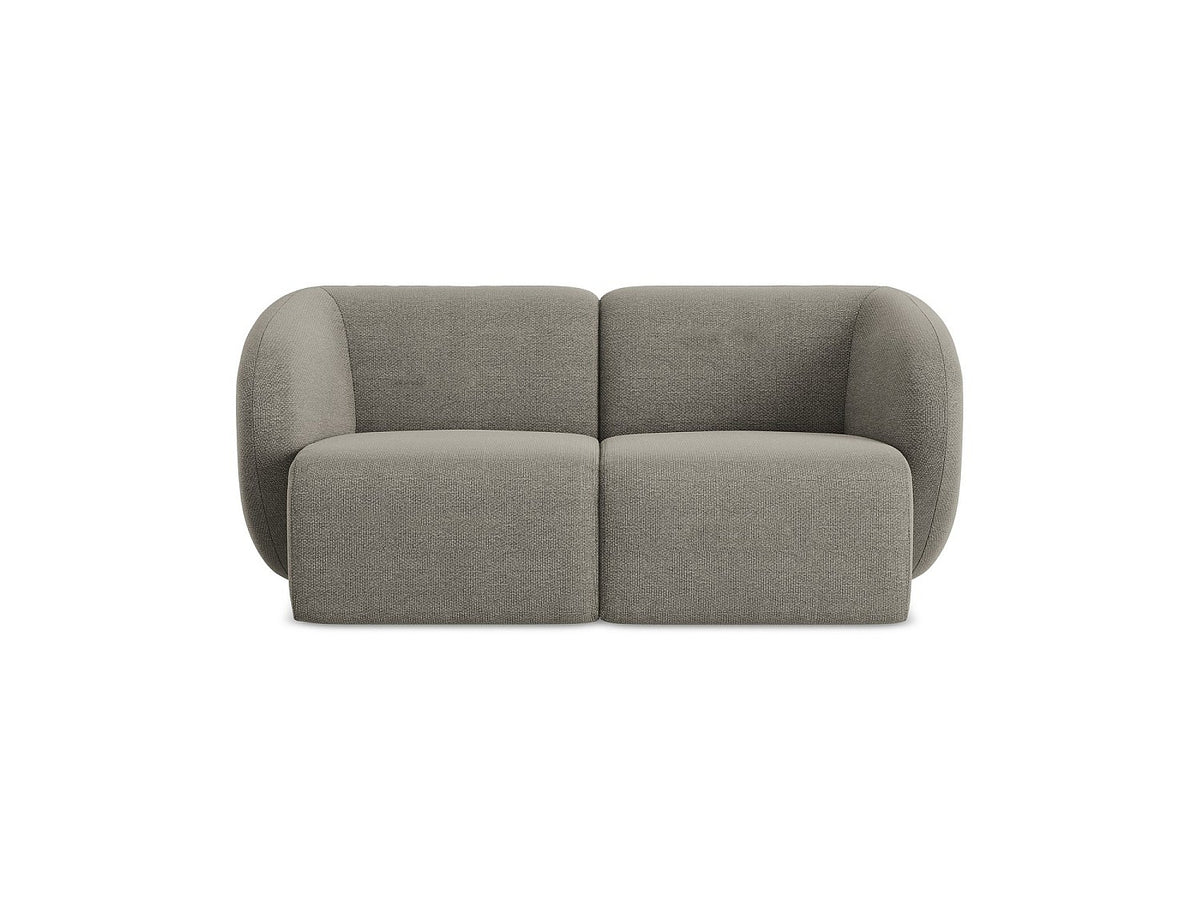 Canapé modulable 2 places gris tissu