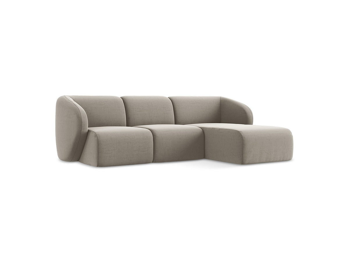 Canapé modulable 3 places taupe tissu
