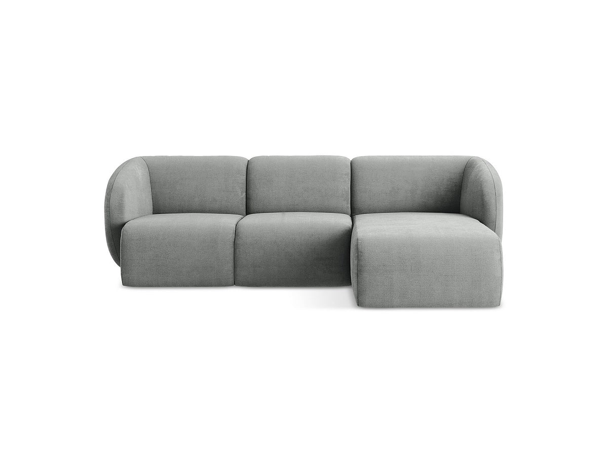 Canapé modulable 3 places gris tissu