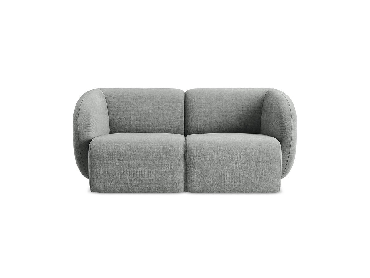 Canapé modulable 2 places gris tissu