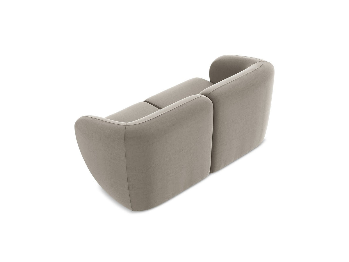 Canapé modulable 2 places taupe tissu