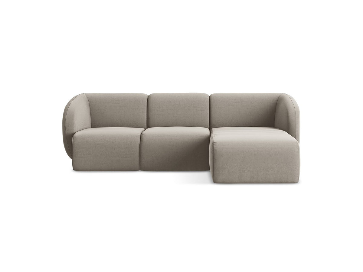 Canapé modulable 3 places taupe tissu