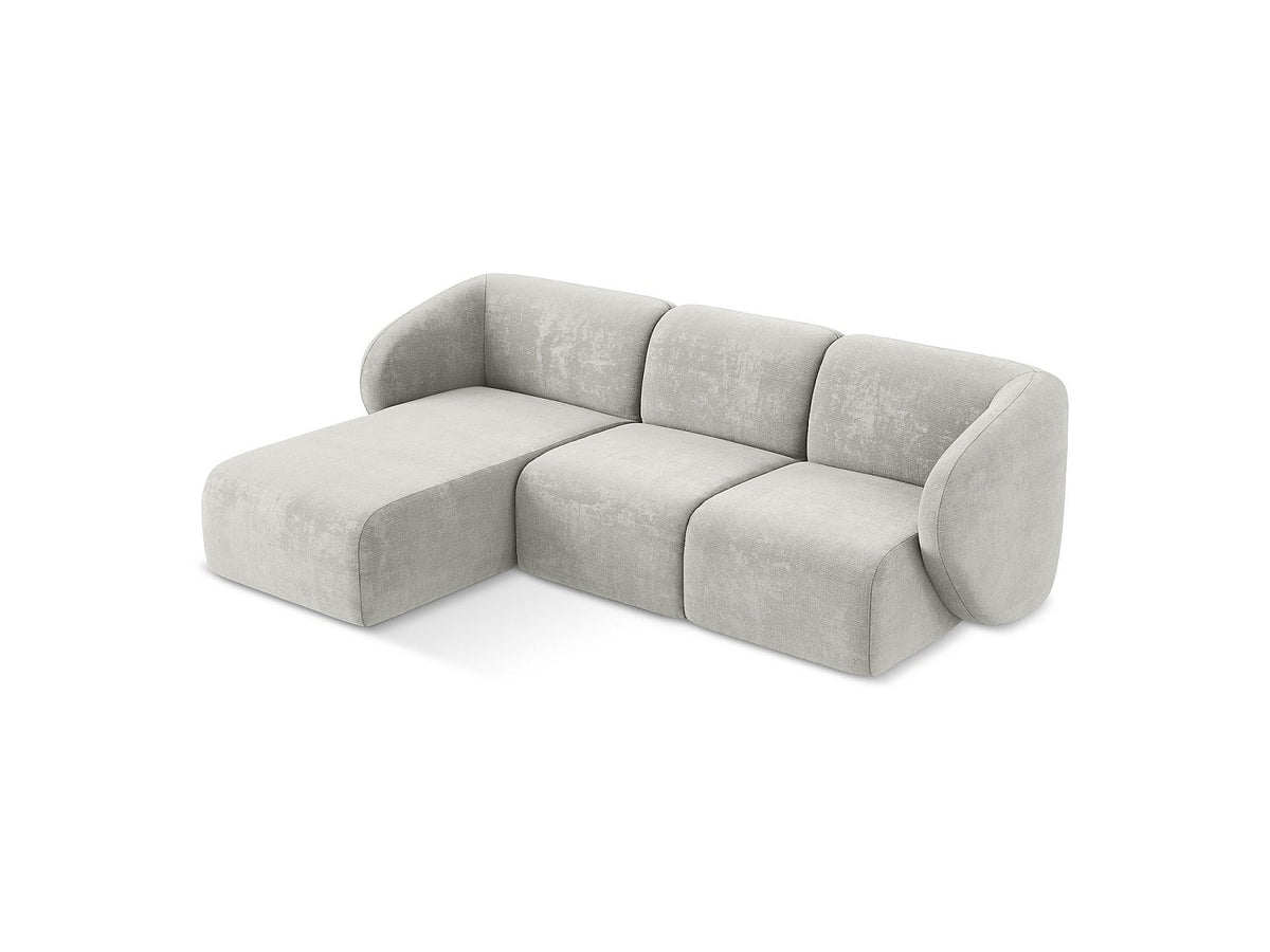 Canapé modulable 3 places gris tissu