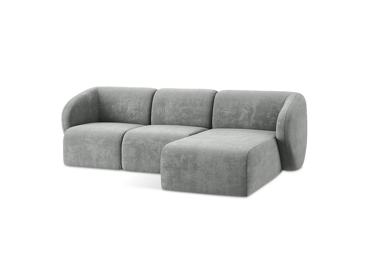 Canapé modulable 3 places gris tissu