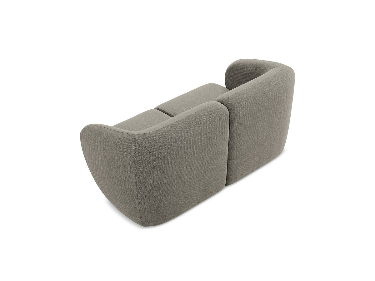 Canapé modulable 2 places gris tissu
