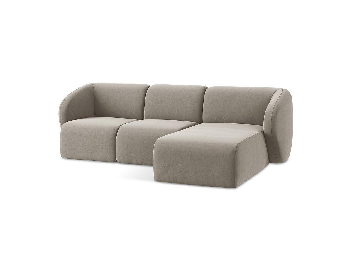 Canapé modulable 3 places taupe tissu