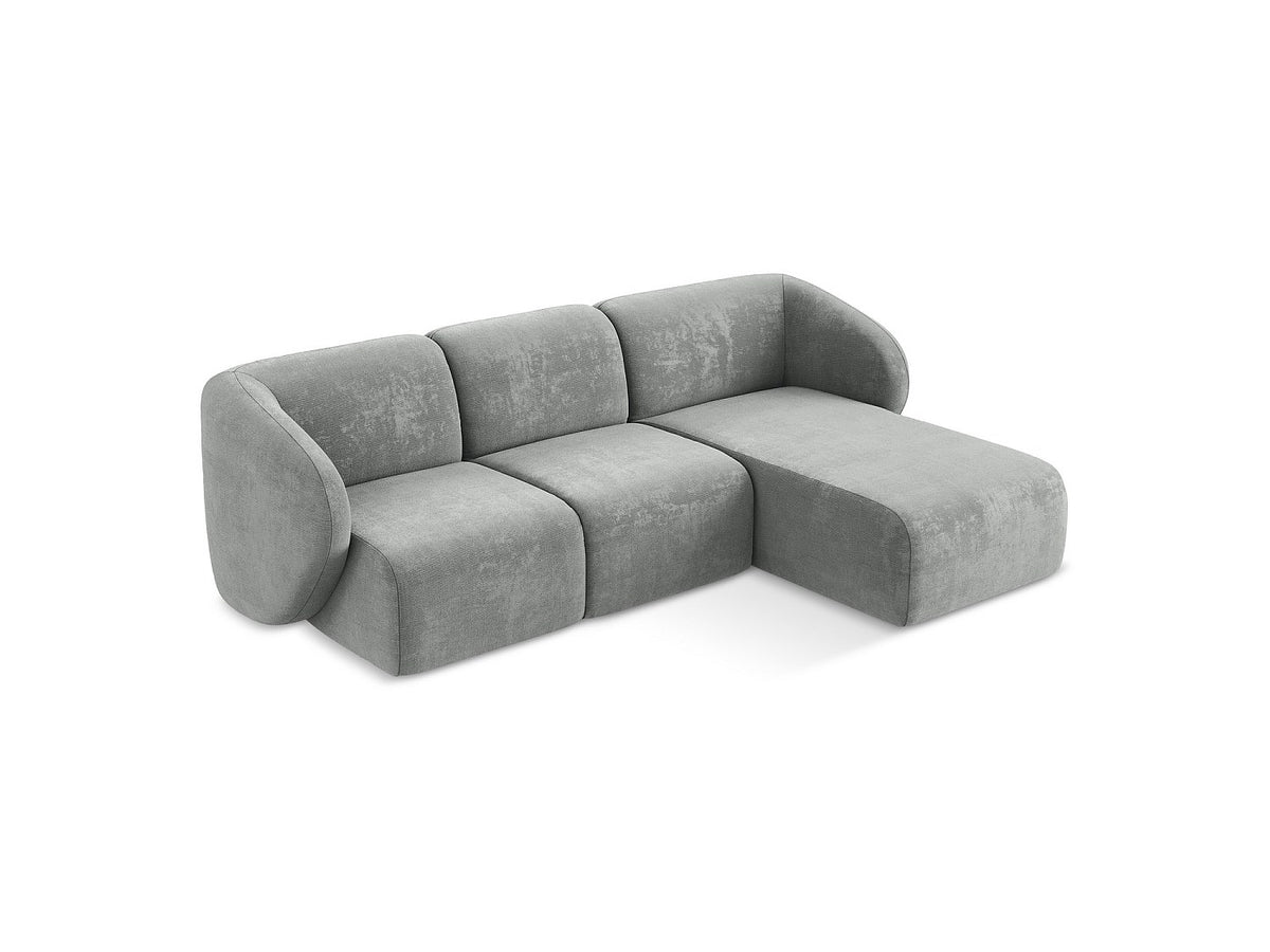 Canapé modulable 3 places gris tissu