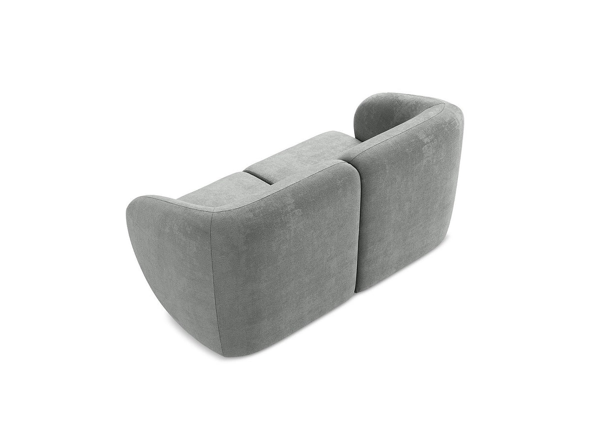 Canapé modulable 2 places gris tissu