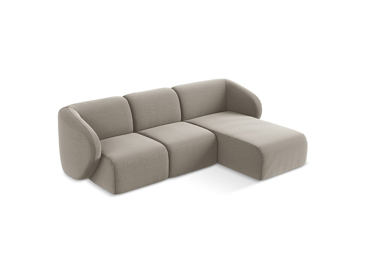 Canapé modulable 3 places taupe tissu