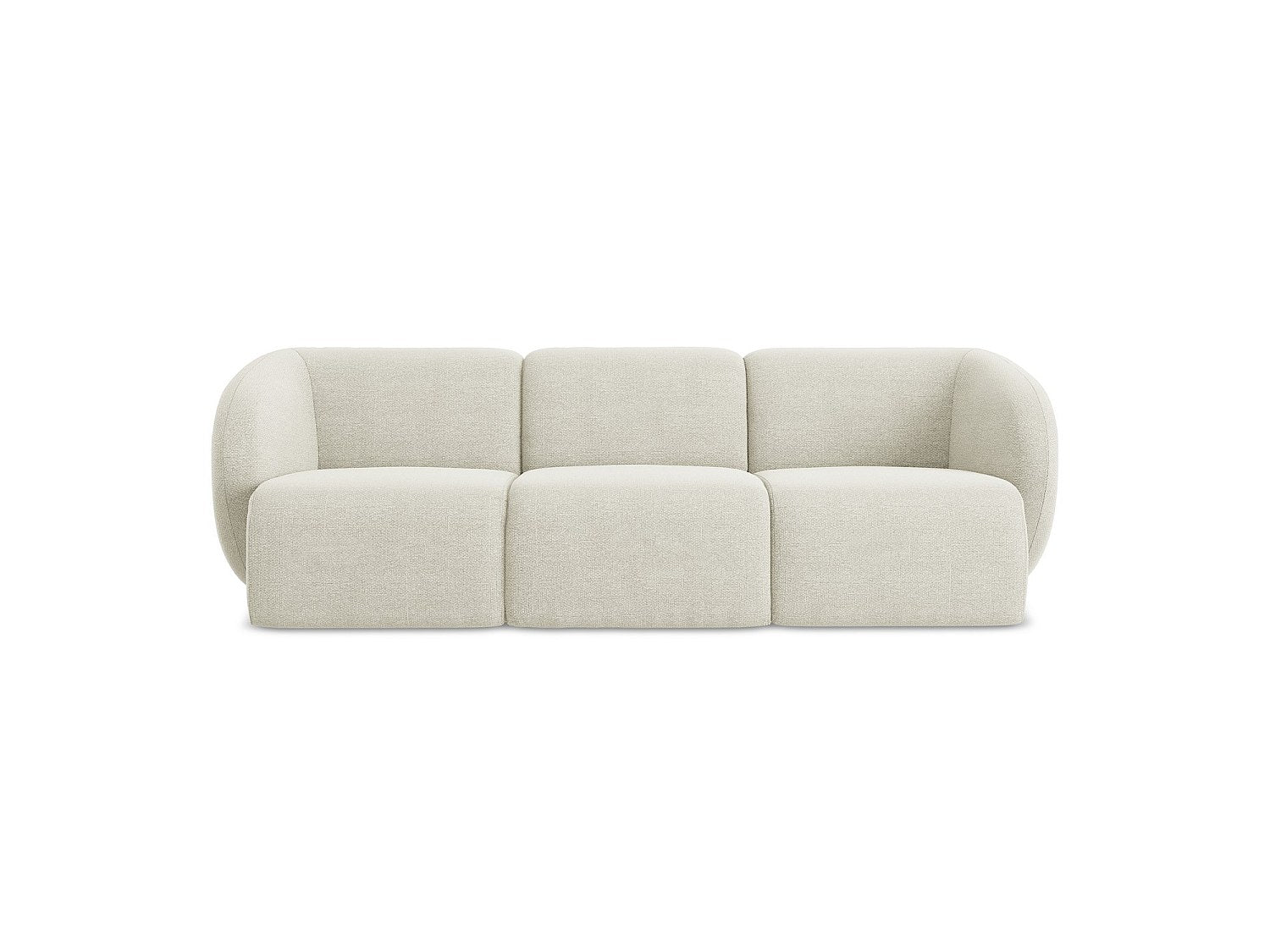 Canapé modulable 3 places beige tissu