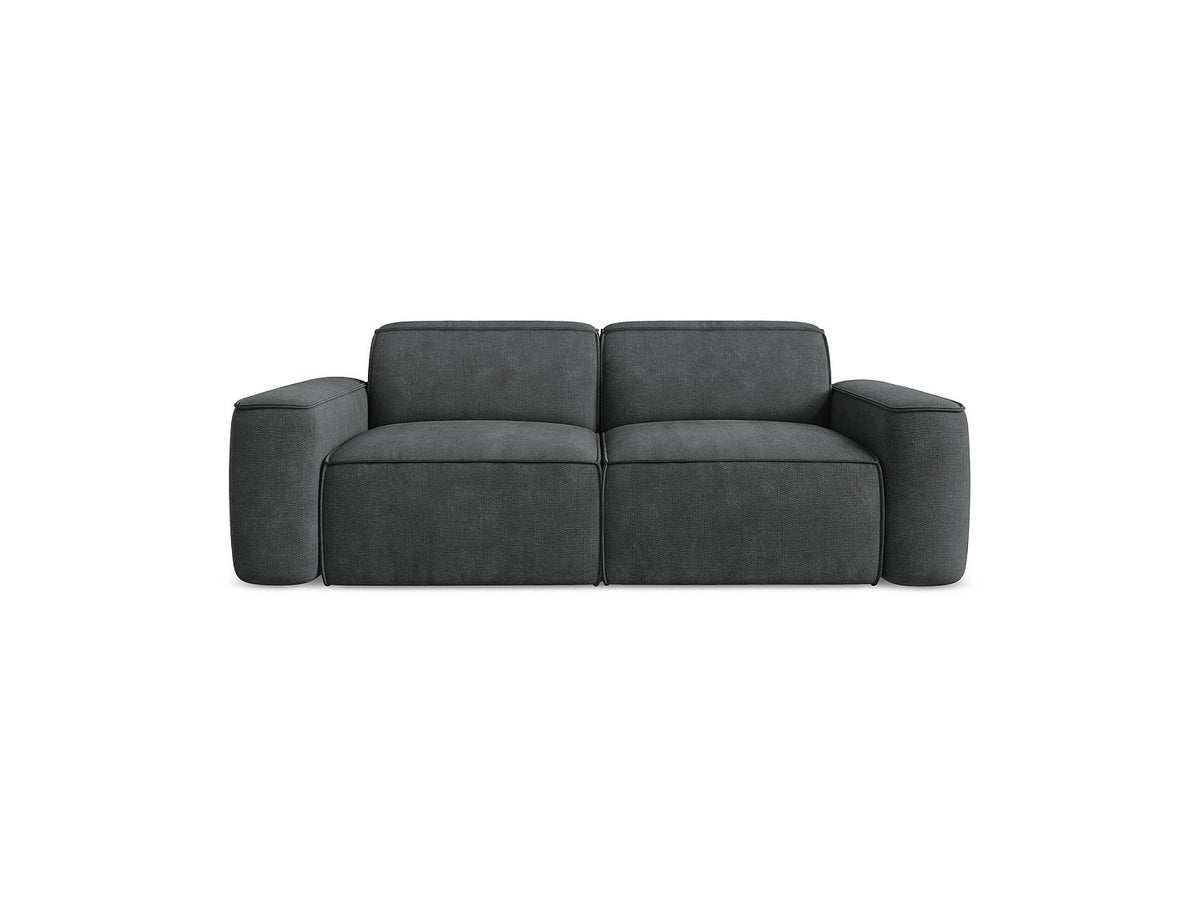 Canapé modulable 3 places gris tissu