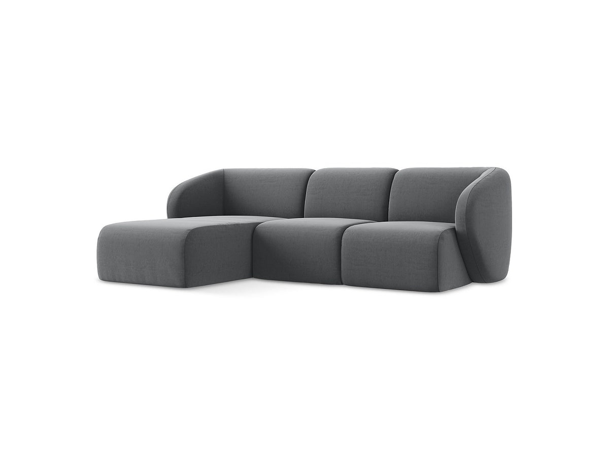 Canapé modulable 3 places gris tissu