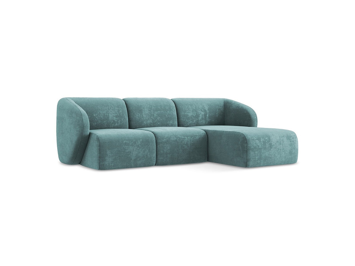 Canapé modulable 3 places bleu tissu