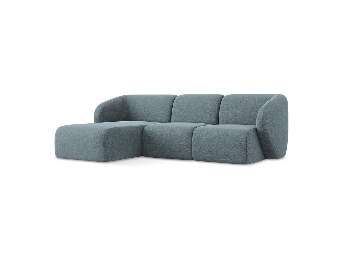 Canapé modulable 3 places bleu tissu