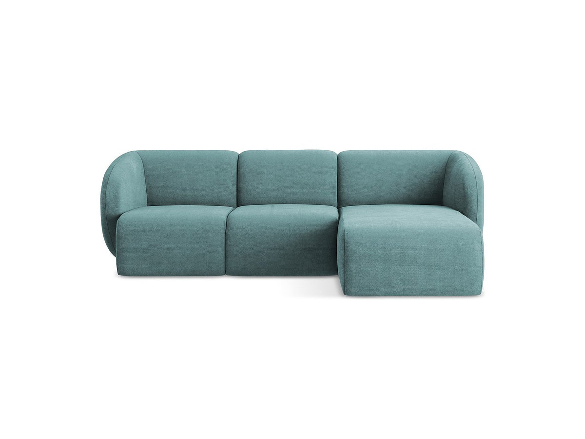 Canapé modulable 3 places bleu tissu