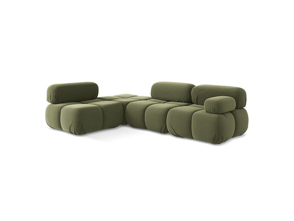 Canapé modulable 3 places vert velours