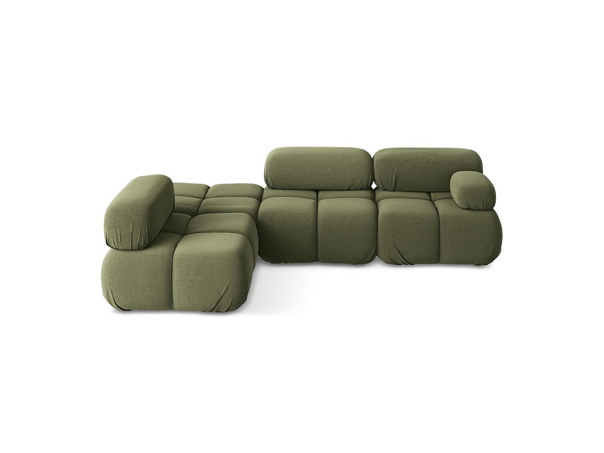 Canapé modulable 3 places vert velours