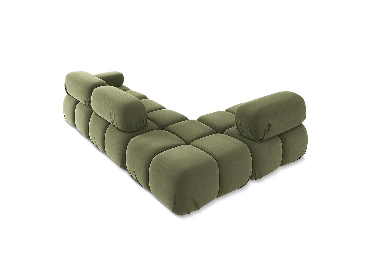 Canapé modulable 3 places vert velours