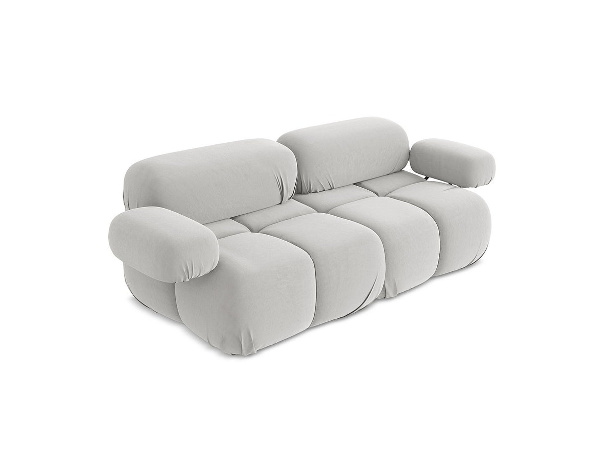 Canapé modulable 2 places gris velours