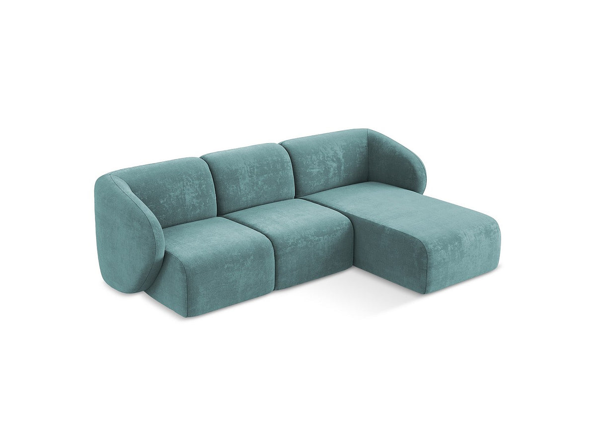 Canapé modulable 3 places bleu tissu