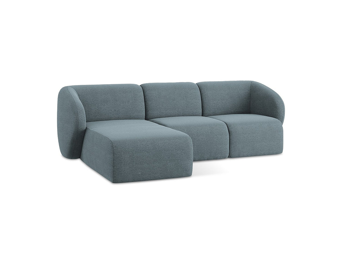 Canapé modulable 3 places bleu tissu