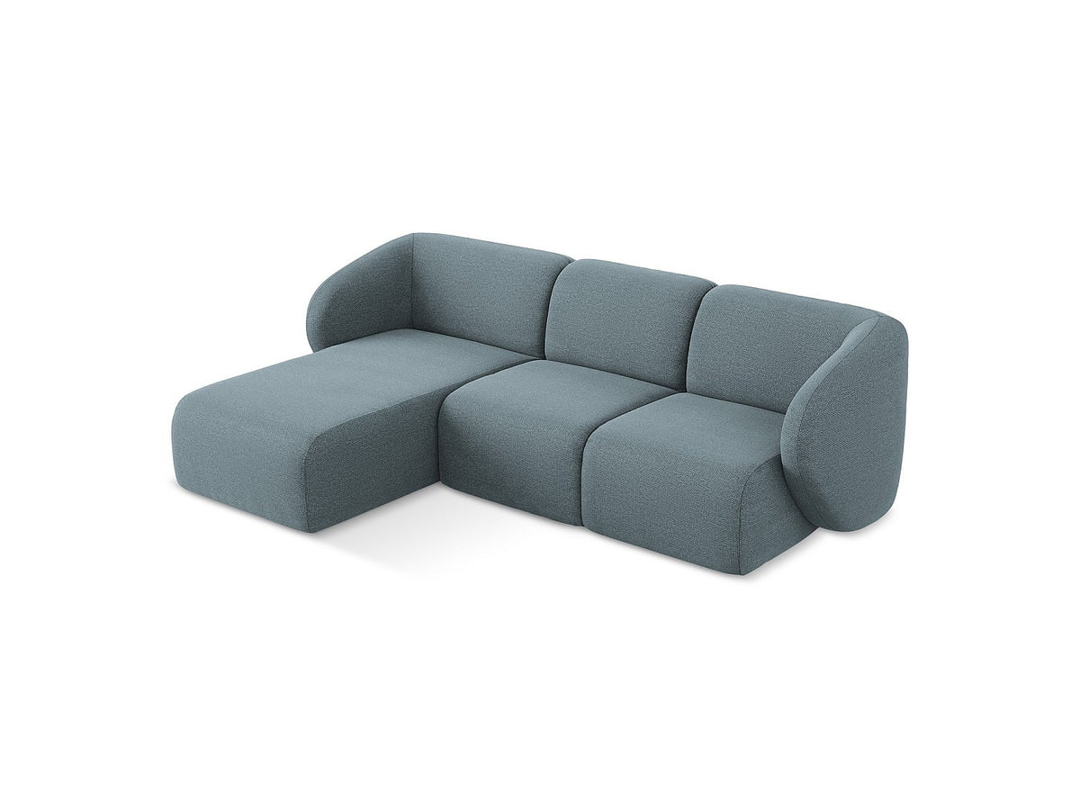 Canapé modulable 3 places bleu tissu