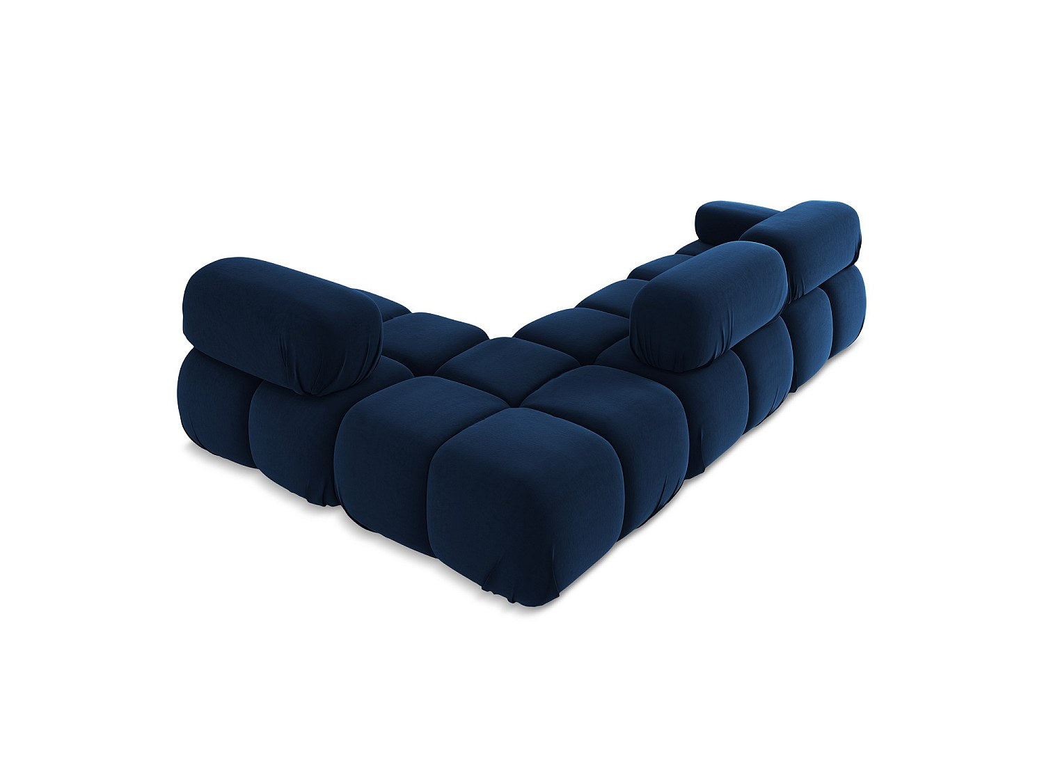 Canapé modulable 3 places bleu velours