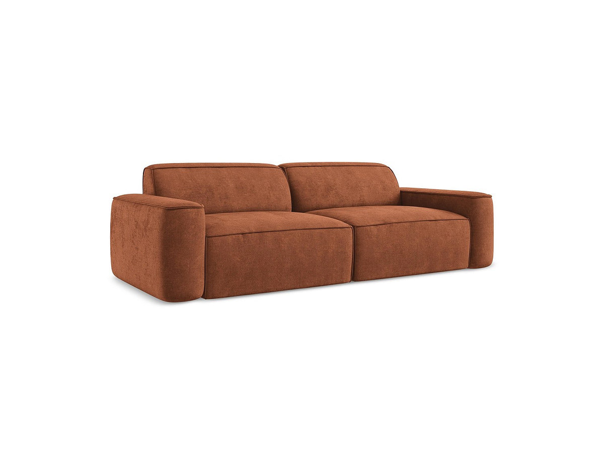 Canapé modulable 4 places orange tissu
