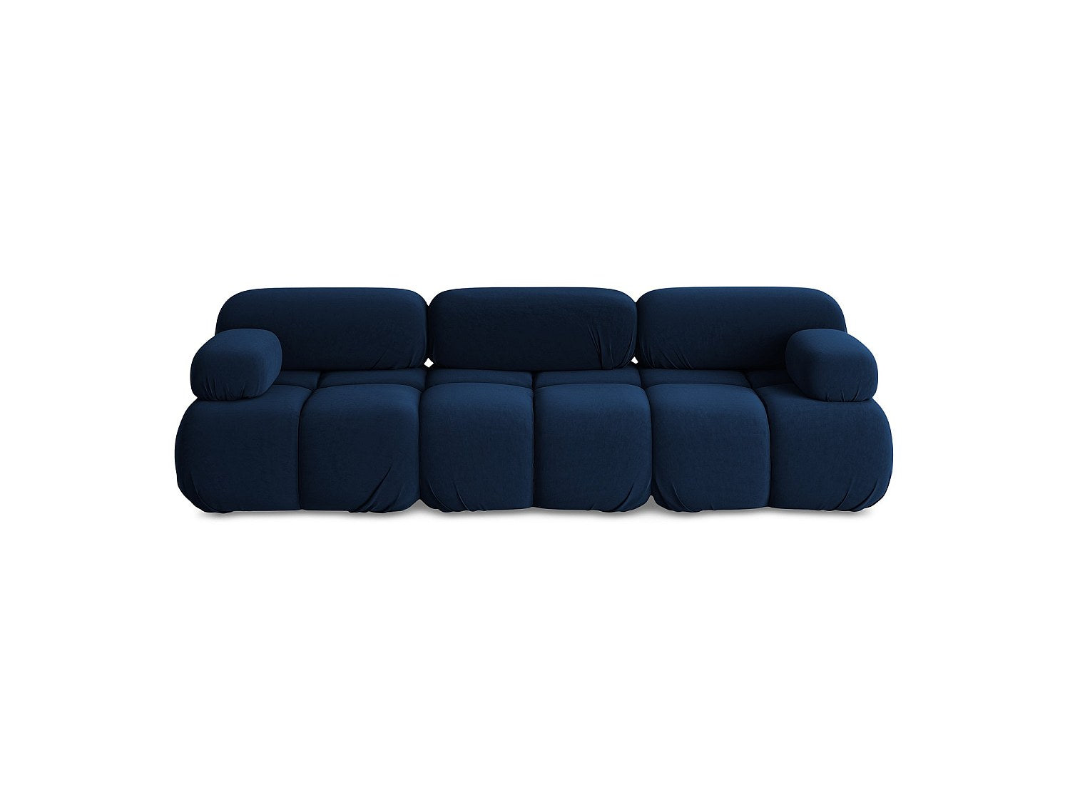 Canapé modulable 3 places bleu velours