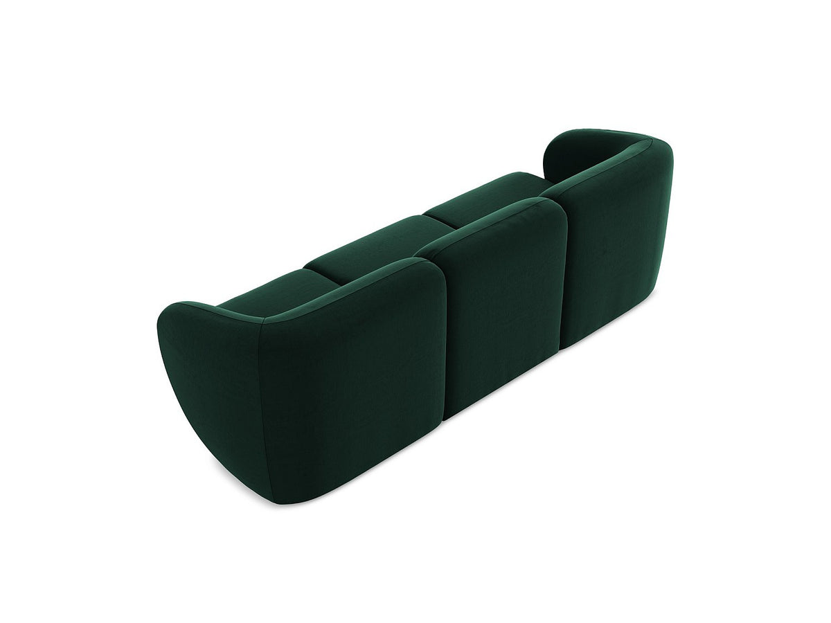 Canapé modulable 3 places vert tissu