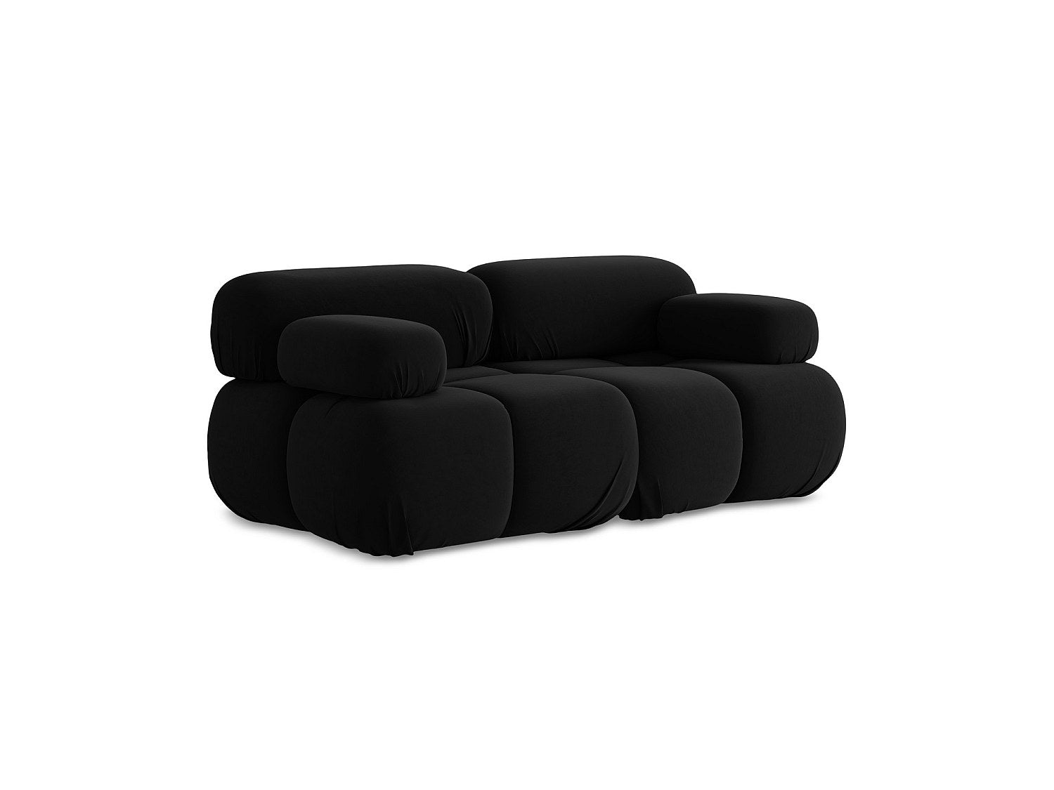 Canapé modulable 2 places noir velours