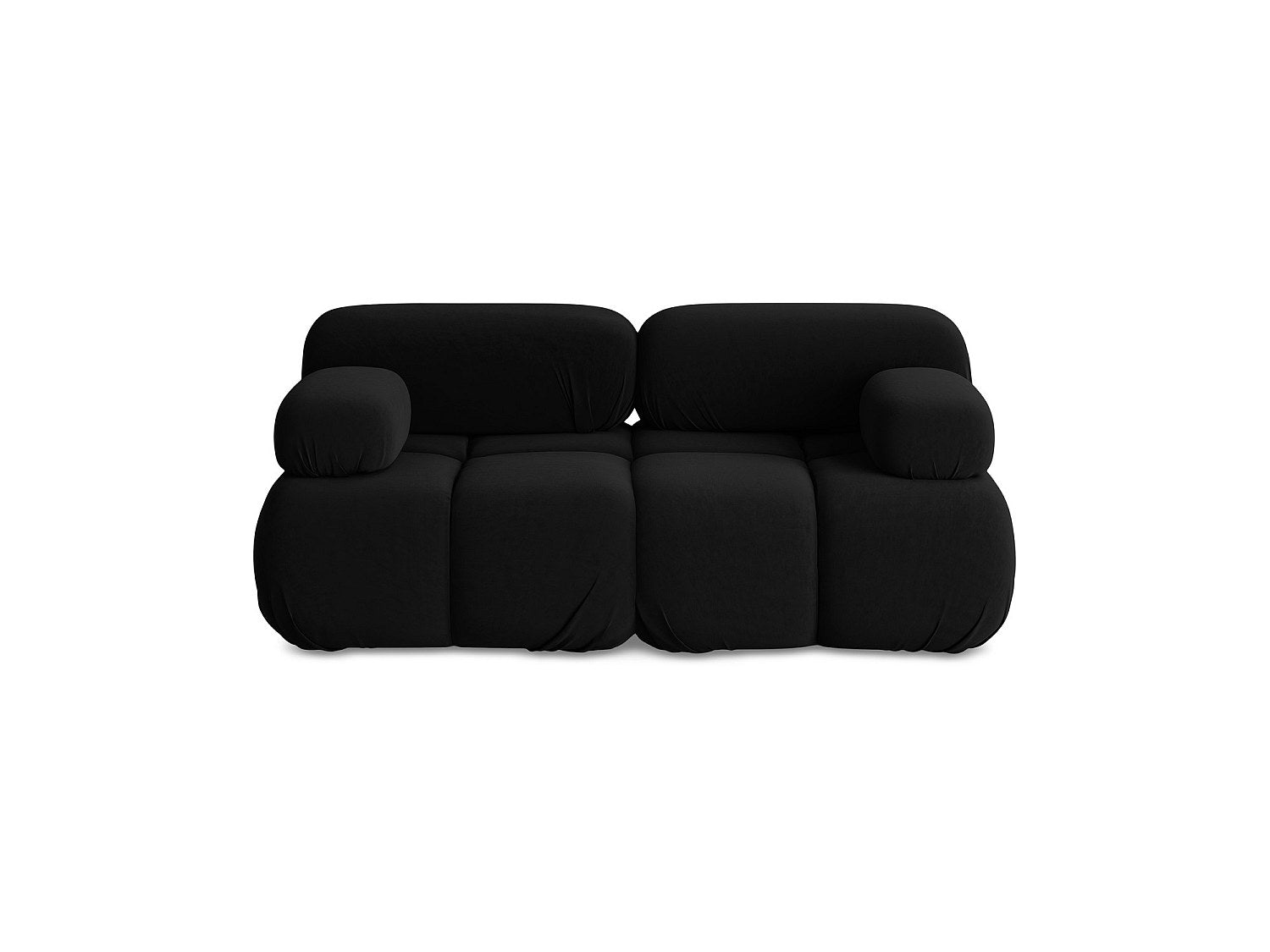 Canapé modulable 2 places noir velours