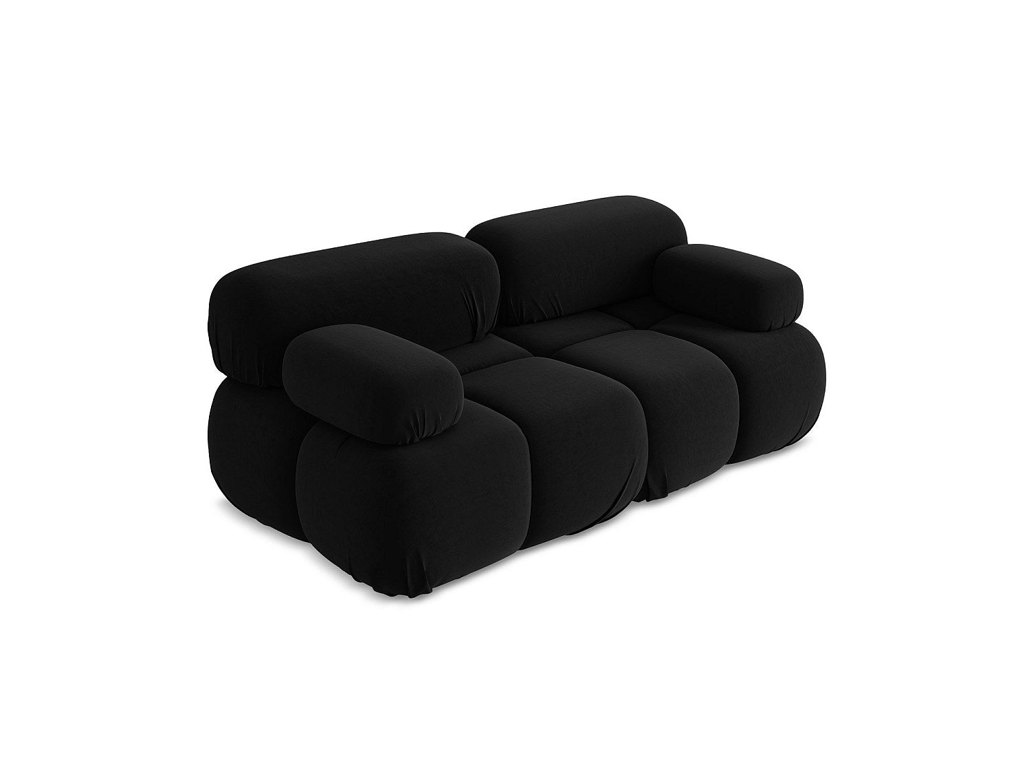 Canapé modulable 2 places noir velours