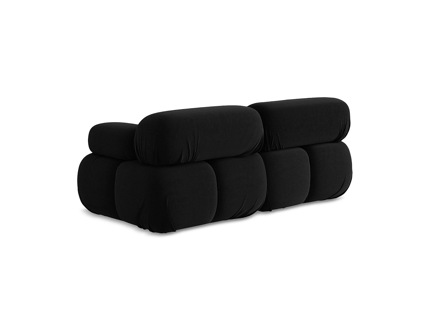 Canapé modulable 2 places noir velours