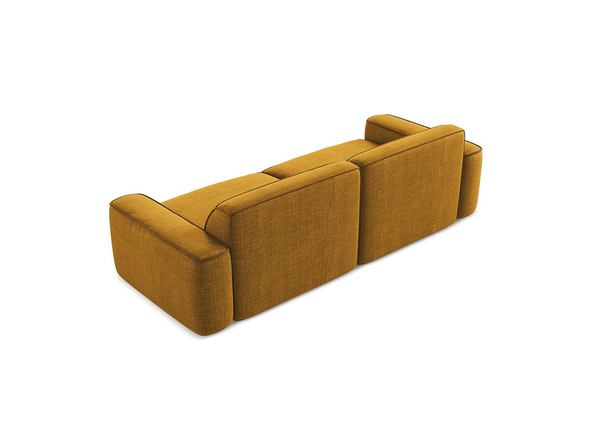 Canapé modulable 4 places jaune tissu