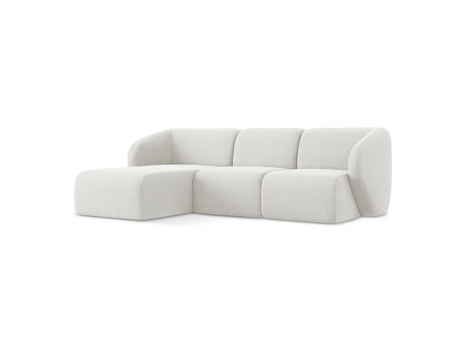 Canapé modulable 3 places blanc tissu
