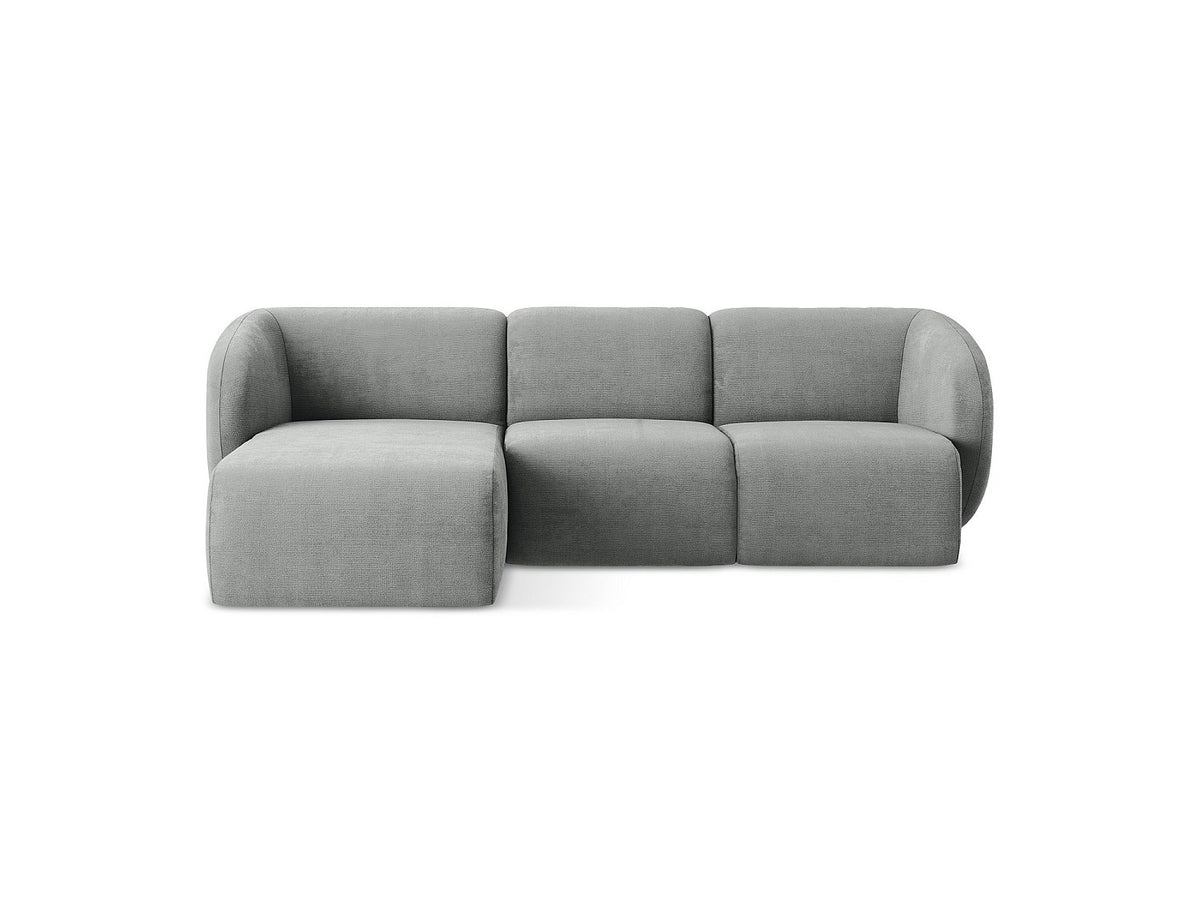 Canapé modulable 3 places gris tissu