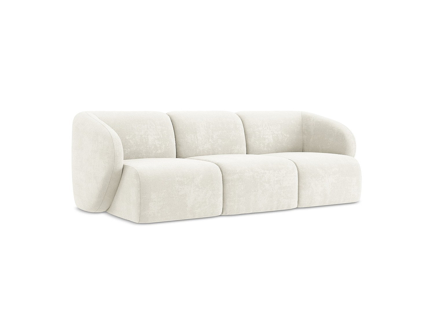 Canapé modulable 3 places blanc tissu