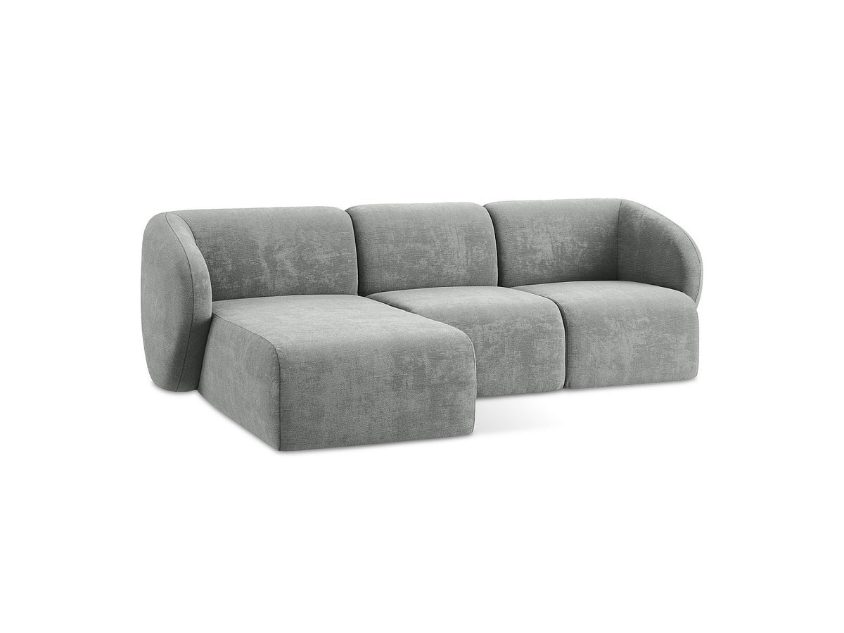 Canapé modulable 3 places gris tissu